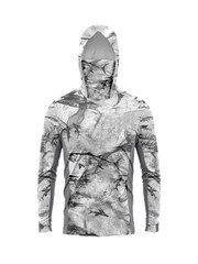 Men Long Sleeve Fishing Hoodie Mask Anti-UV Sun Protection Clothes Fish Shirt