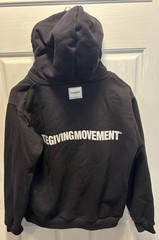 The Giving Movement Sustainable Full Zip Hoodie Men’s Large Black Organic Cotton
