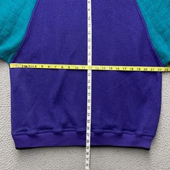 Fast Solar Fleece Sweater Mens M/L Purple Green Pullover High Neck Ski 80s 90s