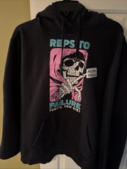 Port & Company Mens Long Sleeve Fleece Hooded Sweatshirt Reps To Failure Bones