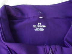 NWT Under Armour loose fit zippered jacket, men’s 5XL, purple & white, pockets