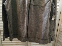 Beverly Hills Polo Club Mens Jacket Size 2XL Grey Black Full Zip Up Front Hoodie