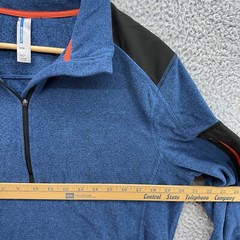 VTG Mondetta Outdoor Project Men’s M 1/4 Zip Blue Microfiber Pullover Sweatshirt
