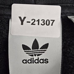 Adidas Men Hoodie M Black Trefoil Activewear Logo Drawstring Long Sleeve