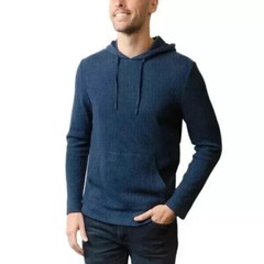 Rainforest Men’s Textured Hoodie, SIZE S COLOR BLUE