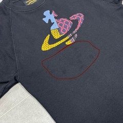 Vivienne Westwood Anglomania Big Logo Men Black Sweatshirt Size M