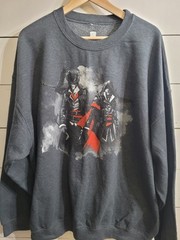 Assassins Creed Mens Sweatshirt Crewneck Lvl Up Loot Crate Exclusive 2X Gray