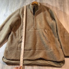 Nike Men’s Yoga Sherpa Sweatshirt Pullover Tan Warm Fuzzy Winter Lounge Size L