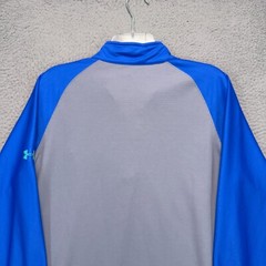 Under Armour 1/4 Zip Pullover Shirt Men M Blue All Season gear Loose Athletic