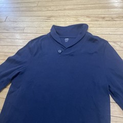 Old Navy Blue Preppy Sweater Men XL Textured Fall Winter Shawl Classic Capsule