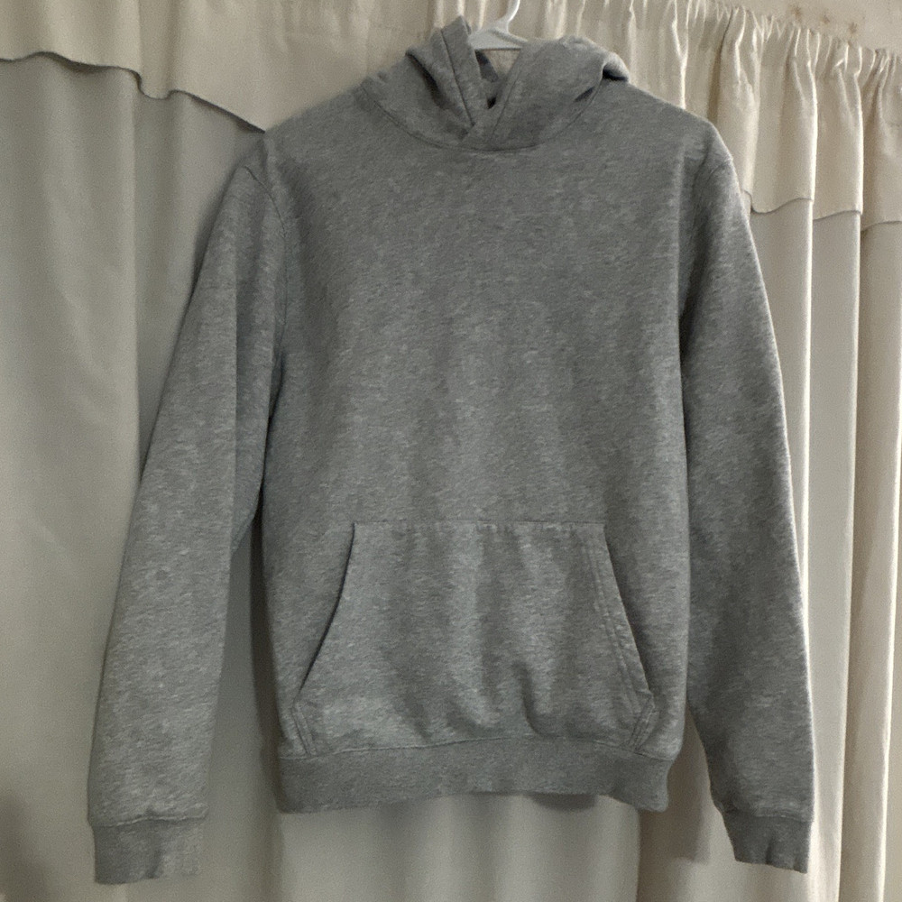 Gray H&M Teens CA 14A+ Pullover Fleece Hoodie Long Sleeve Pockets