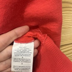 Champion Sweatshirt Large Red Basic Spellout Logo GF88H Cotton Blend Crew B85
