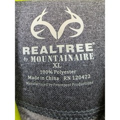 Realtree Mountainaire Hoodie Mens XL Gray Neon Green Pullover Sweatshirt Hunting