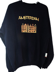DIZZY MALLONE ITALIAN LEISURE WEAR MEN’S NAVY BLUE AMSTERDAM SWEATSHIRT SZ LARGE