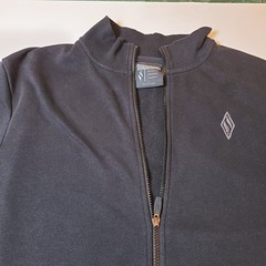 Skechers Mens XL Black Zip Jacket Hoodless Hoodie Cotton Blend Logo Athleisure