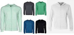 Men’s Sweatshirt Hoodie Lightweight “NEXT LEVEL” Full Zip Hooded Jacket -Unisex