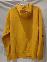 Lil TJay Rapper Yellow Hoodie “NONE OF YOUR LOVE” men’s Med Roses On Arms