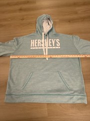 Hersheys Men’s 2XL Long Sleeve Hoodie Light Heather Green
