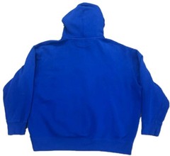 Ralph Lauren Polo Hoodie Sapphire Mens 2XB Felt P Patch 1/4 Quarter Zip Blue 2XL