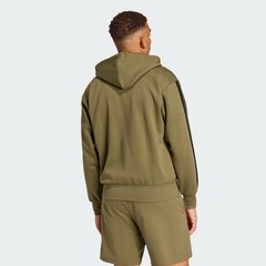 adidas Essentials 3-Stripes Fleece Hoodie Green