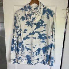 Threads 4 Thought Sustainable Apparel Men’s Blue Tie Dye Hoodie Lightweight