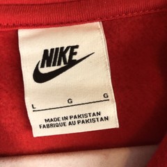 Nike Sportswear Mens Large Pullover Hoodie Red Long Sleeve Casual Lounge Basic