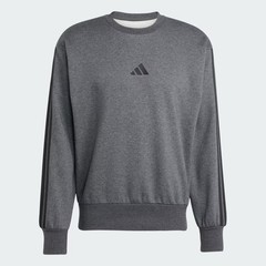 adidas Essentials 3-Stripes Fleece Sweatshirt Grey