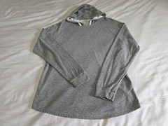 Marine Layer Lightweight Pullover Light Heather Gray Hoodie Sweatshirt SZ Marge