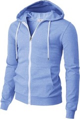 Men’s Zip Up Hoodie Lightweight Long Sleeve Basic Slim Fit Cotton SweatShirt