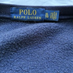 Polo Ralph Lauren Cross Flags Mens Sweatshirt Navy Fleece Embroidered Size XL