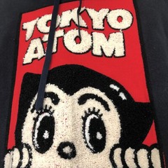 Tokyo Atom Hoodie Astro Boy Tezuka Production Carpet Patch Mens Small Black