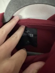 Hollister Men’s XL Burgundy Solid Pullover Hooded Hoodie Long Sleeve w/ Pockets