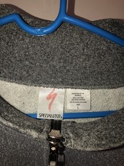 Vintage Specialized 1/4 Zip Gray Embroidered Pullover Sweatshirt Sz L Cycling