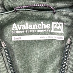 Avalanche Hoodie Mens Small Gorpcore Polyester Spandex Zip Up Green CAM846