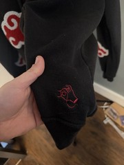 Steady Hands Akatsuki Cloud Pullover Hoodie XL Black Red White