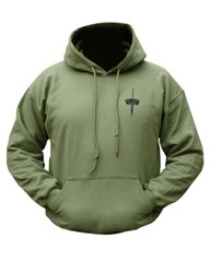 Royal Marines Commando Hoodie Olive Green Hooded Top