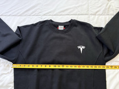 OFFICIAL Black Tesla Men’s Sweatshirt Logo Crewneck Size M Unisex Brand New