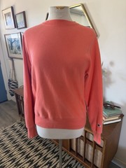 Champion Reverse Weave Solid Crew Neck Pullover Sweatshirt Unisex Coral Sz XS