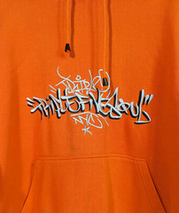 Vintage Triple 5 Soul Boxy Cut Hoodie Orange Size XL Y2K Street Fashion New York