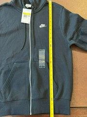 Nike Sportswear Club Black Cotton Polyester Long Sleeve Full Zip Hoodie Small