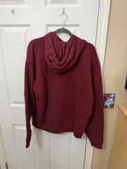 Hollister Men’s XL Burgundy Solid Pullover Hooded Hoodie Long Sleeve w/ Pockets