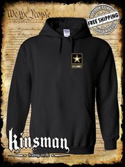 US Army Logo Crest Hoodie – United States of America USA Military – Licensed –