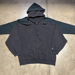 Lot 5 Vintage Sweatshirts Zip Up Hoodie Blank Black M-XL Faded 90s 00s Y2K USA