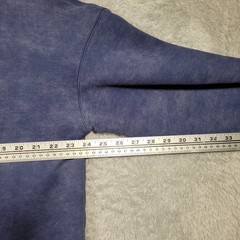 Trendy Queen Blue Mineral Wash Oversized Sweatshirt Crew Neck Fleece Medium *