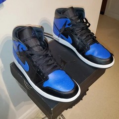 2PC Nike Jordan 1 Hyper Royal Blue/Black Combo Athletic Jacket M-L Sneakers 11