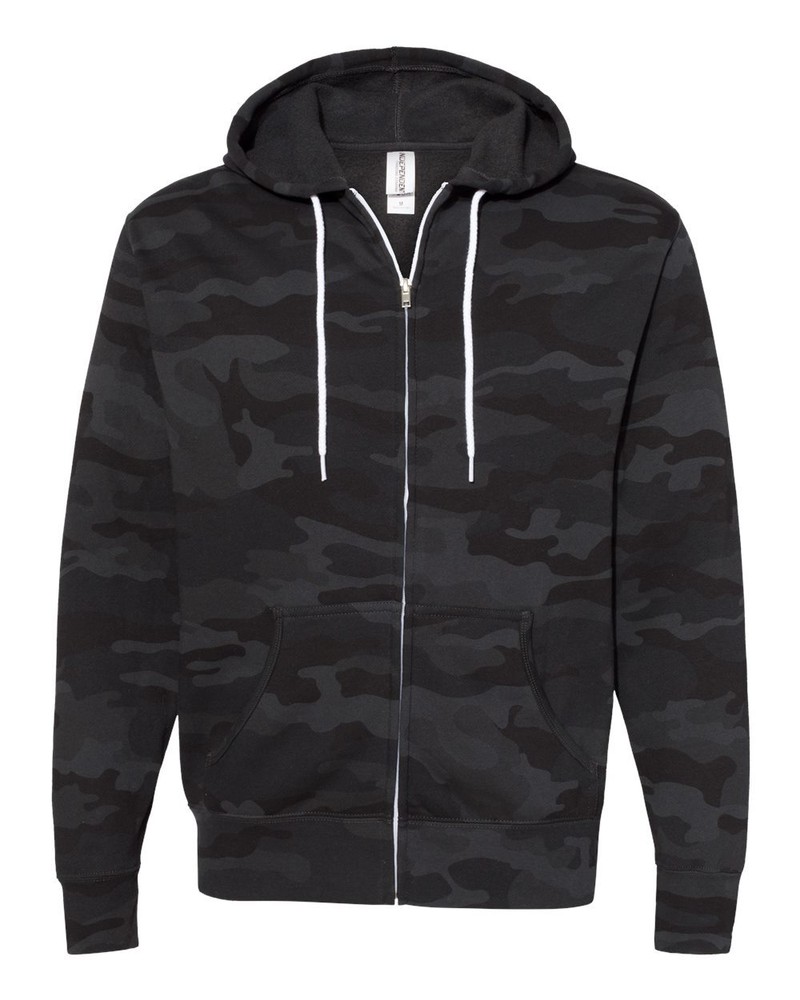 Independent Trading Co. AFX90UNZ Unisex Lightweight Full-Zip Hooded Sweatshirt