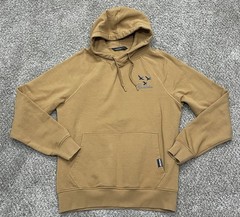 Burlebo Hoodie Mens Size Small Tan Duck Hunting Graphic Hooded Sweatshirt