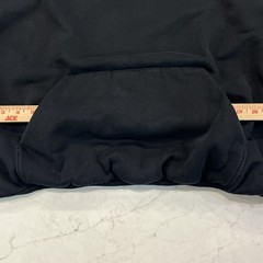IDLT Basics Loose Perfect Hood iBlack Oversized Unisex Large Double Layer Pocket