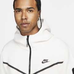 Nike Tech Fleece Windrunner Hoodie Phantom White Black CU4489-030 2XL-TALL 2XLT
