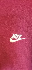 NIKE Hoodie Mens L Large Sweatshirt Dark Plum Embroider Swoosh Logo Spellout VTG